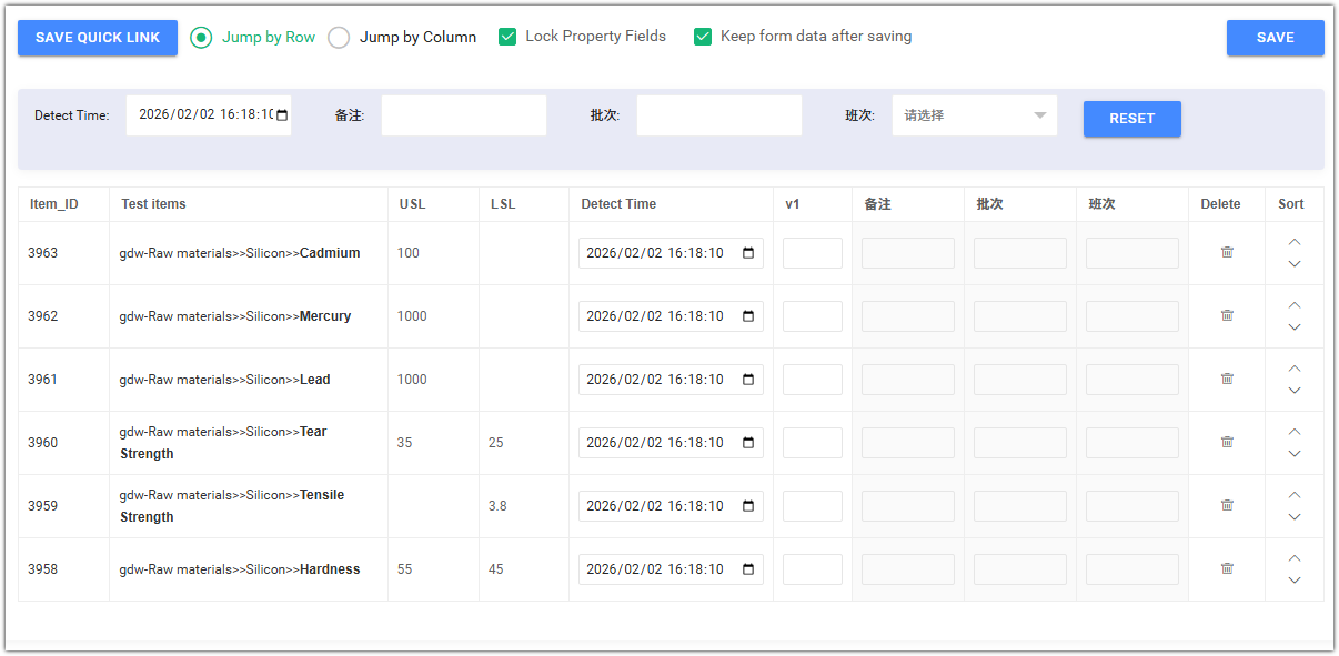 Interfaccia di inserimento manuale online 2