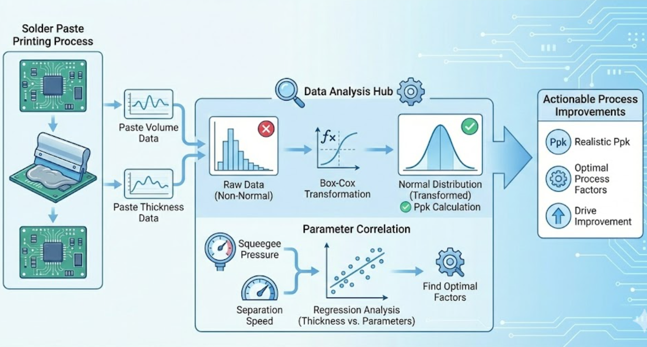 Optimización no normal del proceso de impresión de pasta de soldadura