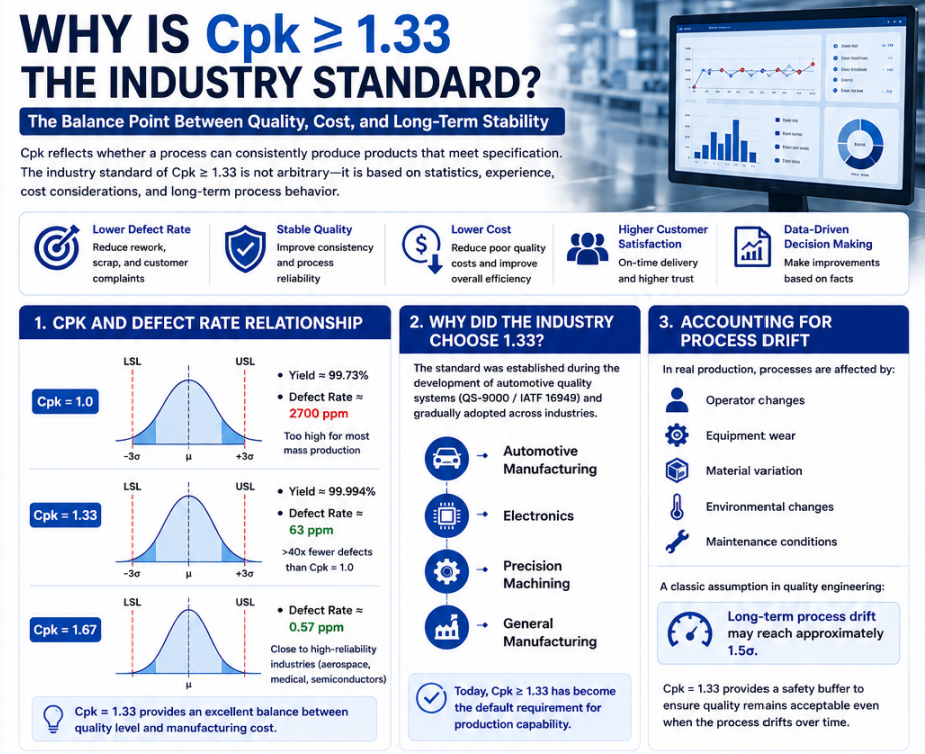 Why Is Cpk ≥ 1.33 the Industry Standard?