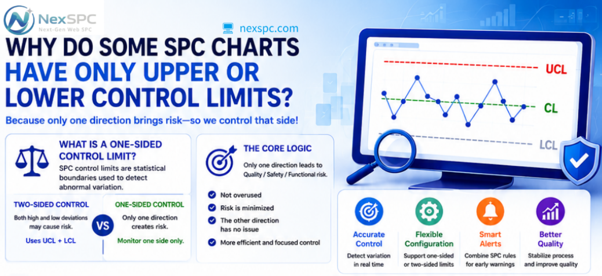 Why Do Some SPC Control Charts Have Only an Upper Control Limit (UCL) or a Lower Control Limit (LCL)?